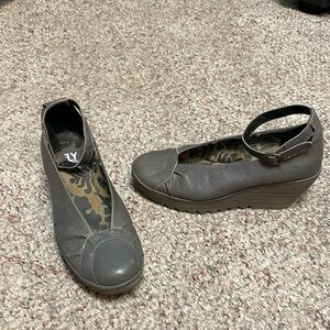 Fly London ankle strap wedge heels